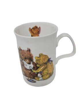 Vintage 1992 Karen Buckley Roy Kirkham Teddy Bear Coffee Mug Bone China England